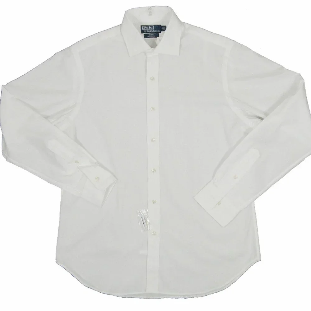 NEW Polo Ralph Lauren Regent Style Dress Shirt! 17 32 33 Off White Custom Fit